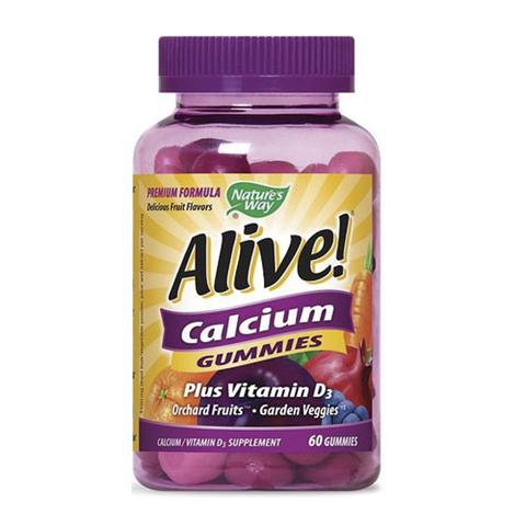 Suplemento de Calcio Alive! Vitamina D 3 60 Gomitas