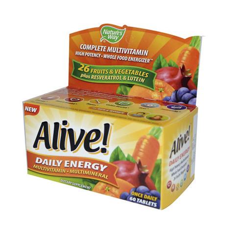 Multivitamínico con Minerales Alive! Daily Energy 60 Cápsulas