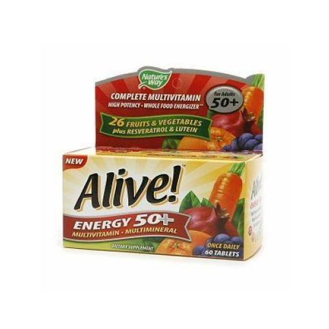 Multivitamínico Alive! 50+ Energy 60 Cápsulas